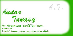 andor tamasy business card